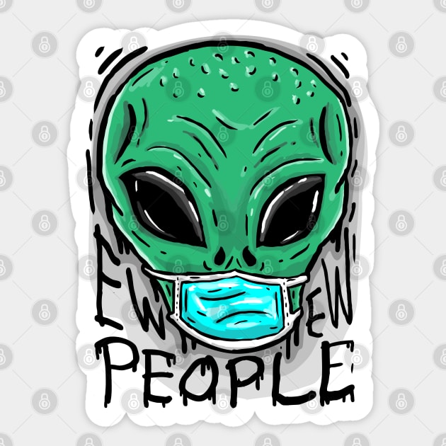 EW, People Alien Sticker by RCM Graphix